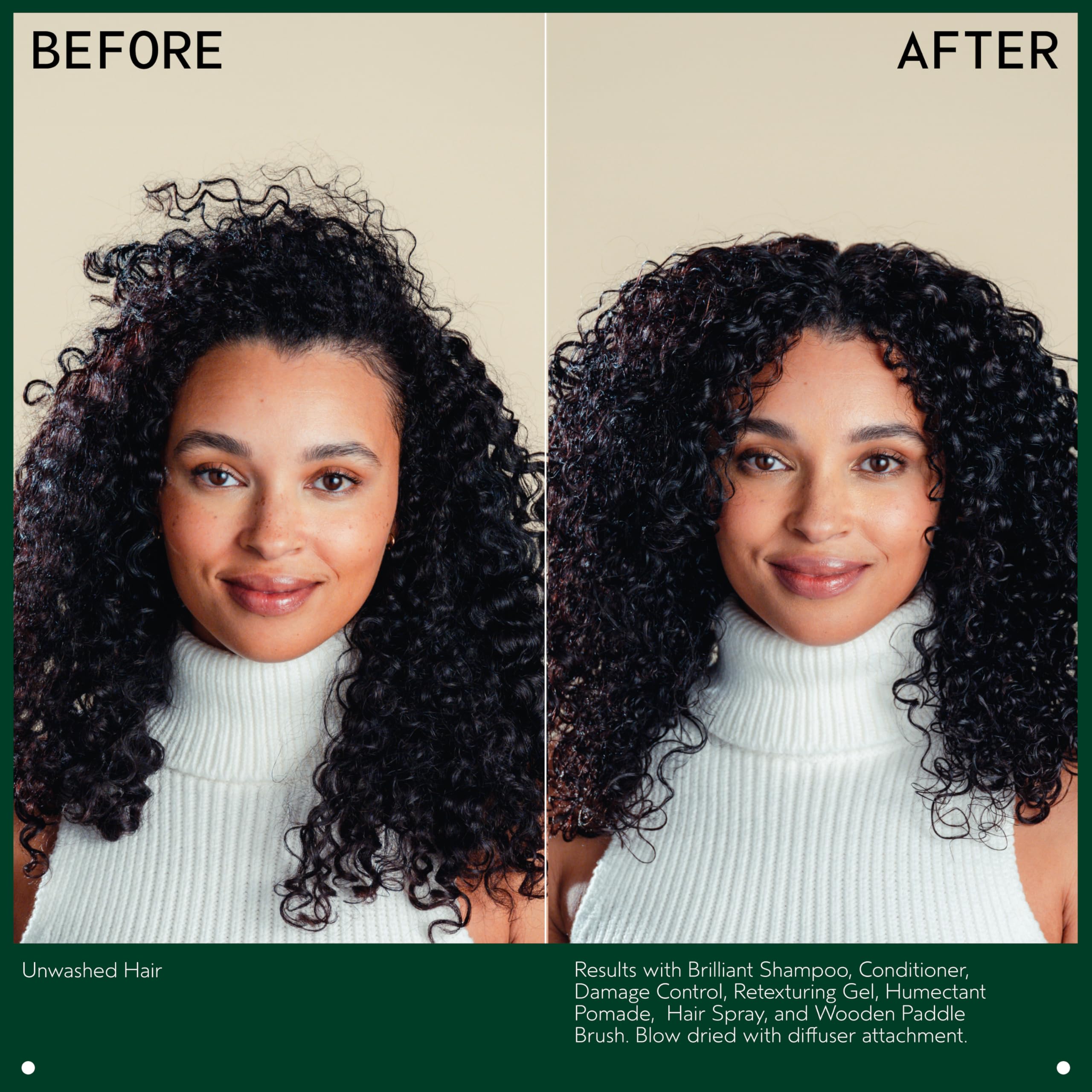 Apply to dry hair to control flyaways and boost shine.