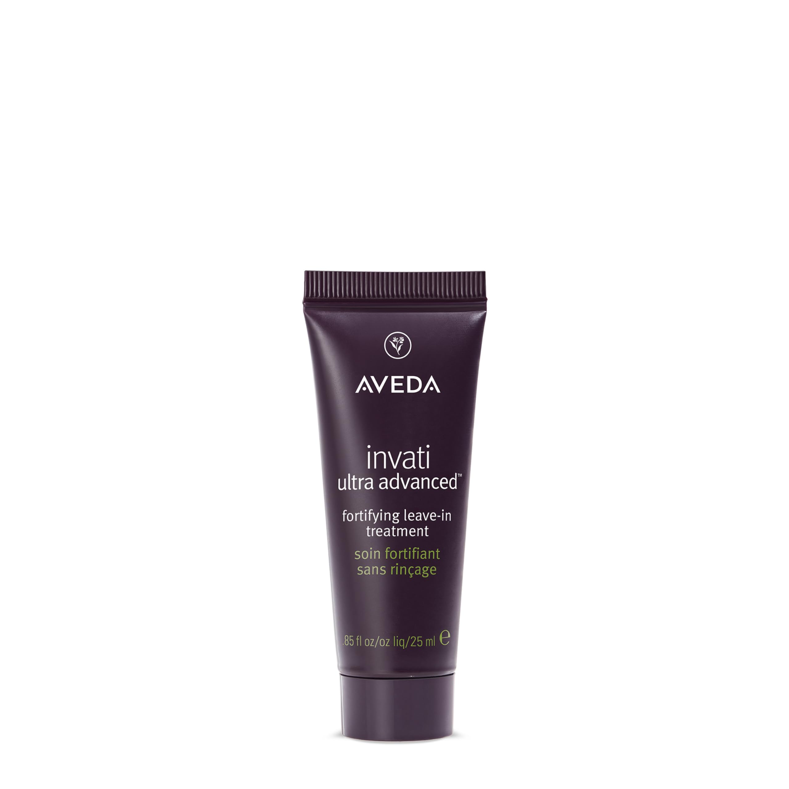 Aveda Invati Ultra Advanced, botella vertida, muestra aplicación suave para cabello fino.