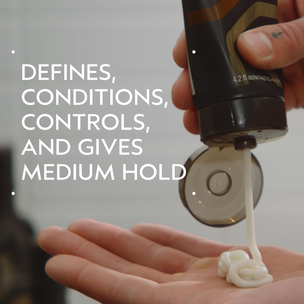 Close-up of the dispensing cap on Aveda grooming cream