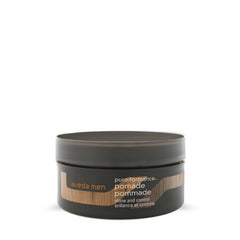 Aveda Men Pure-Formance Pomade bottle close-up showing strong, non-greasy hold