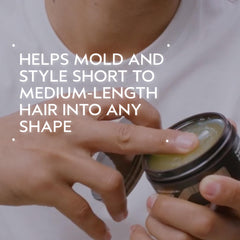 Aveda Men Pure-Formance Pomade dispenses palm-ready product for quick styling
