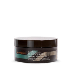Aveda Men Thickening Paste bottle shows natural finish and flexible hold.