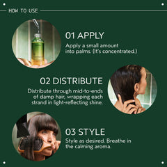Aveda Miraculous Oil highlights smooth, frizz-free ends