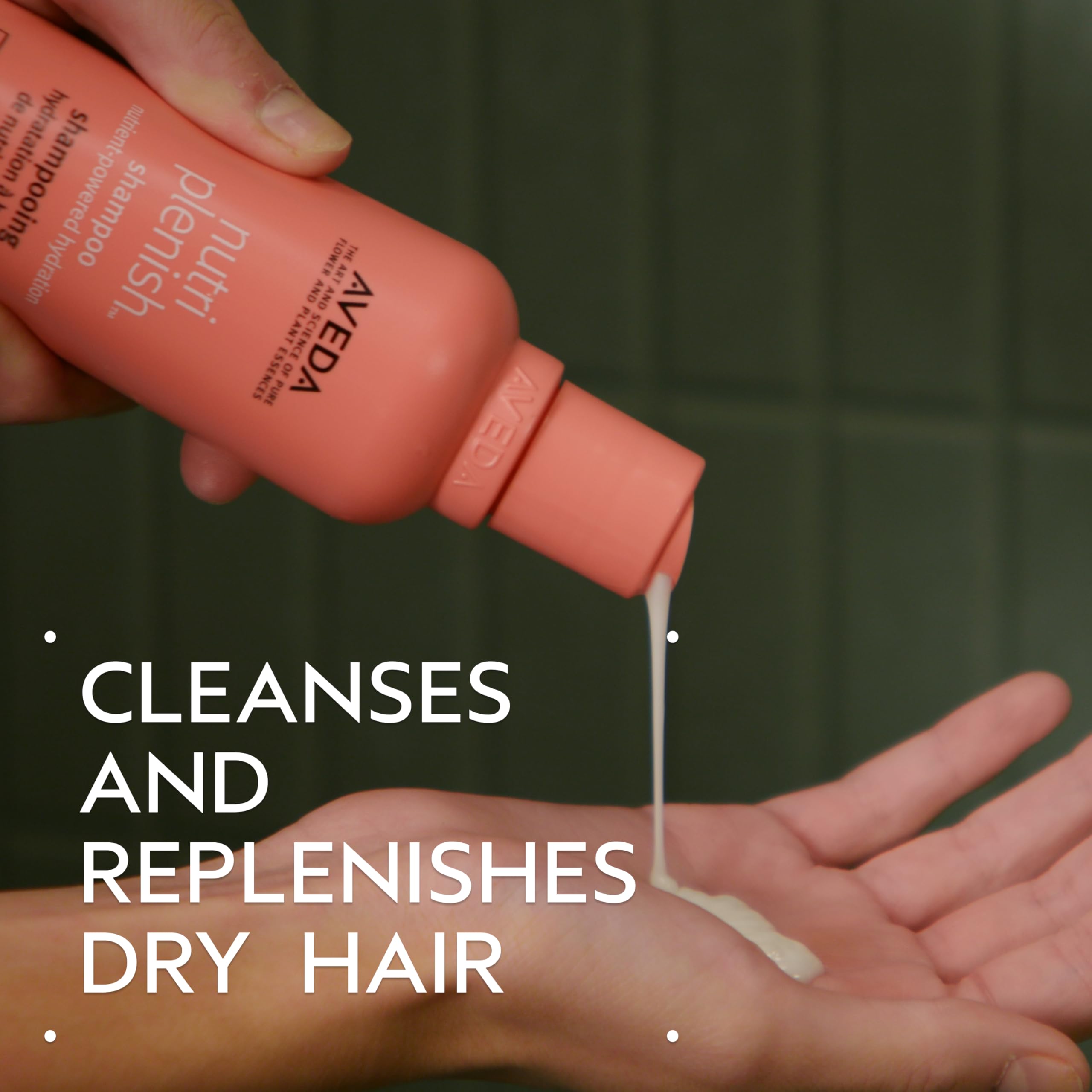 Creamy texture of Aveda Nutriplenish Shampoo Light Moisture ideal for daily cleansing