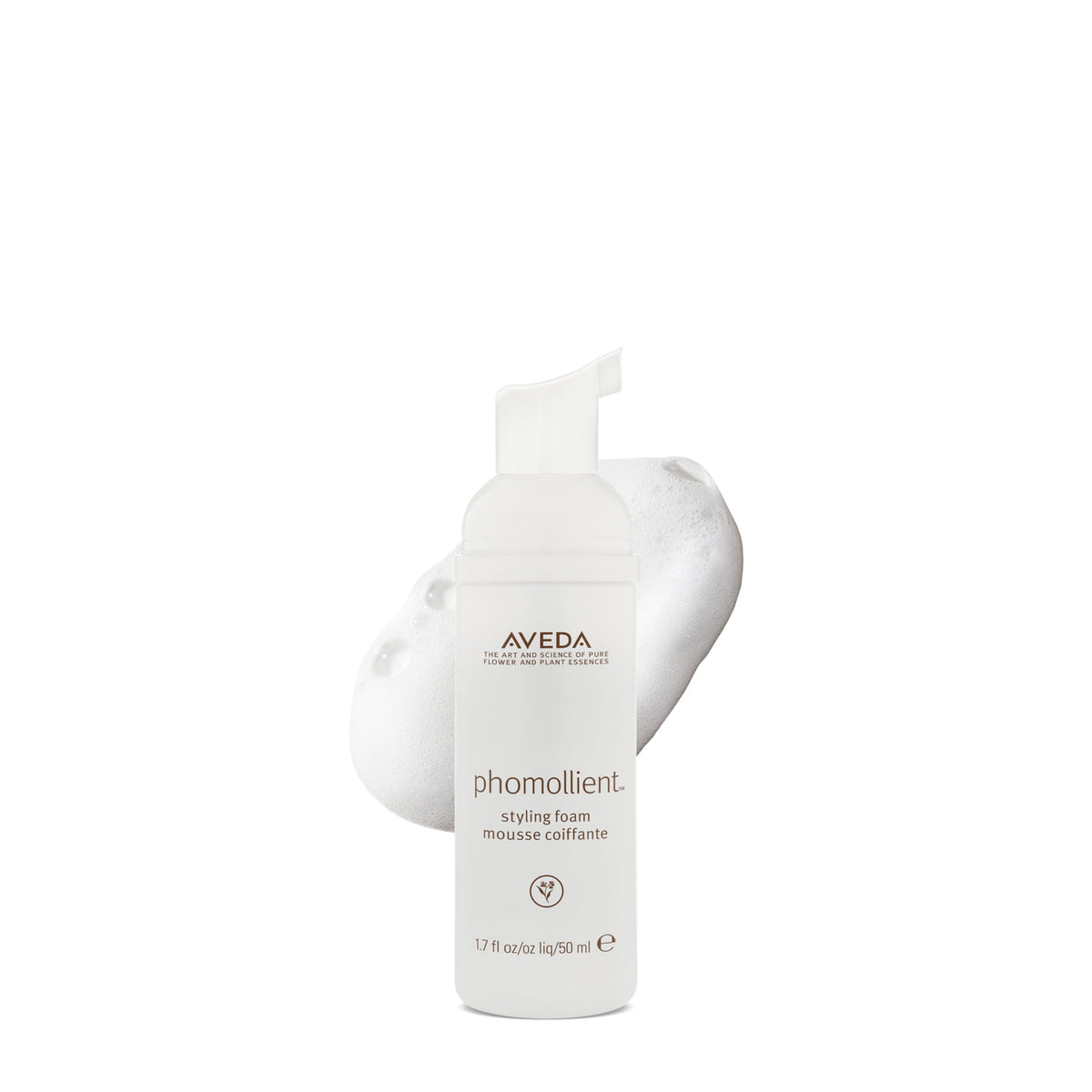 Phomollient de Aveda espuma ligera para volumen en cabello fino.
