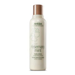 Aveda Rosemary Mint Body Lotion bottle demonstrating lightweight hydration for daily use