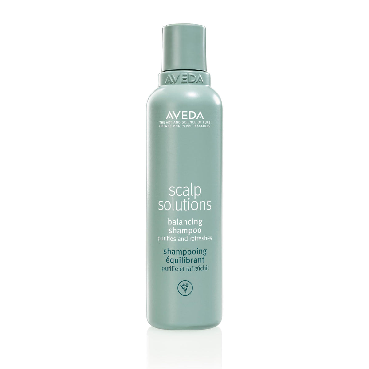 Aveda Scalp Solutions Balancing Shampoo bottle for gentle daily cleanse of oil and impurities.