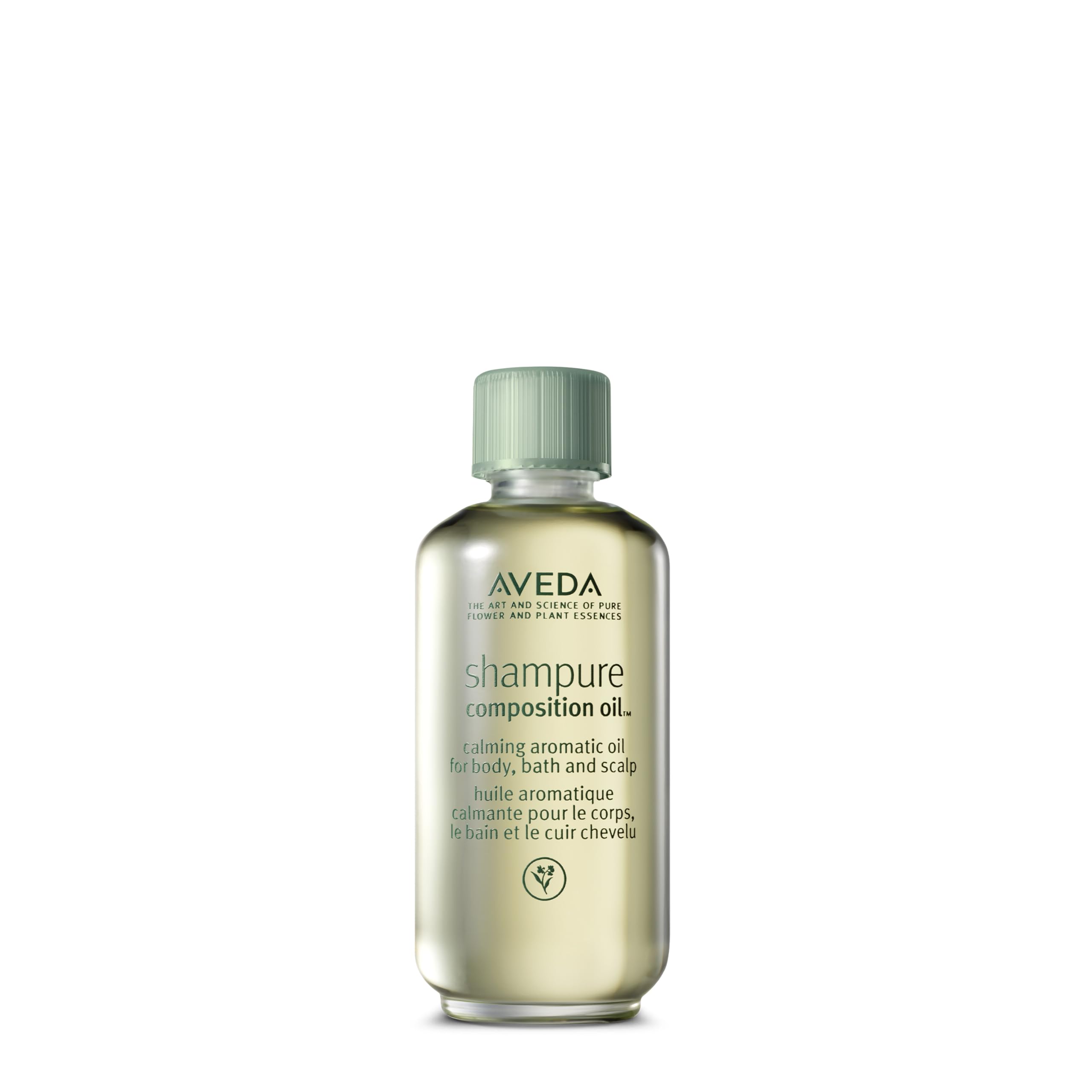 Aveda Shampure Composition Oil bottle for versatile bath and body use.