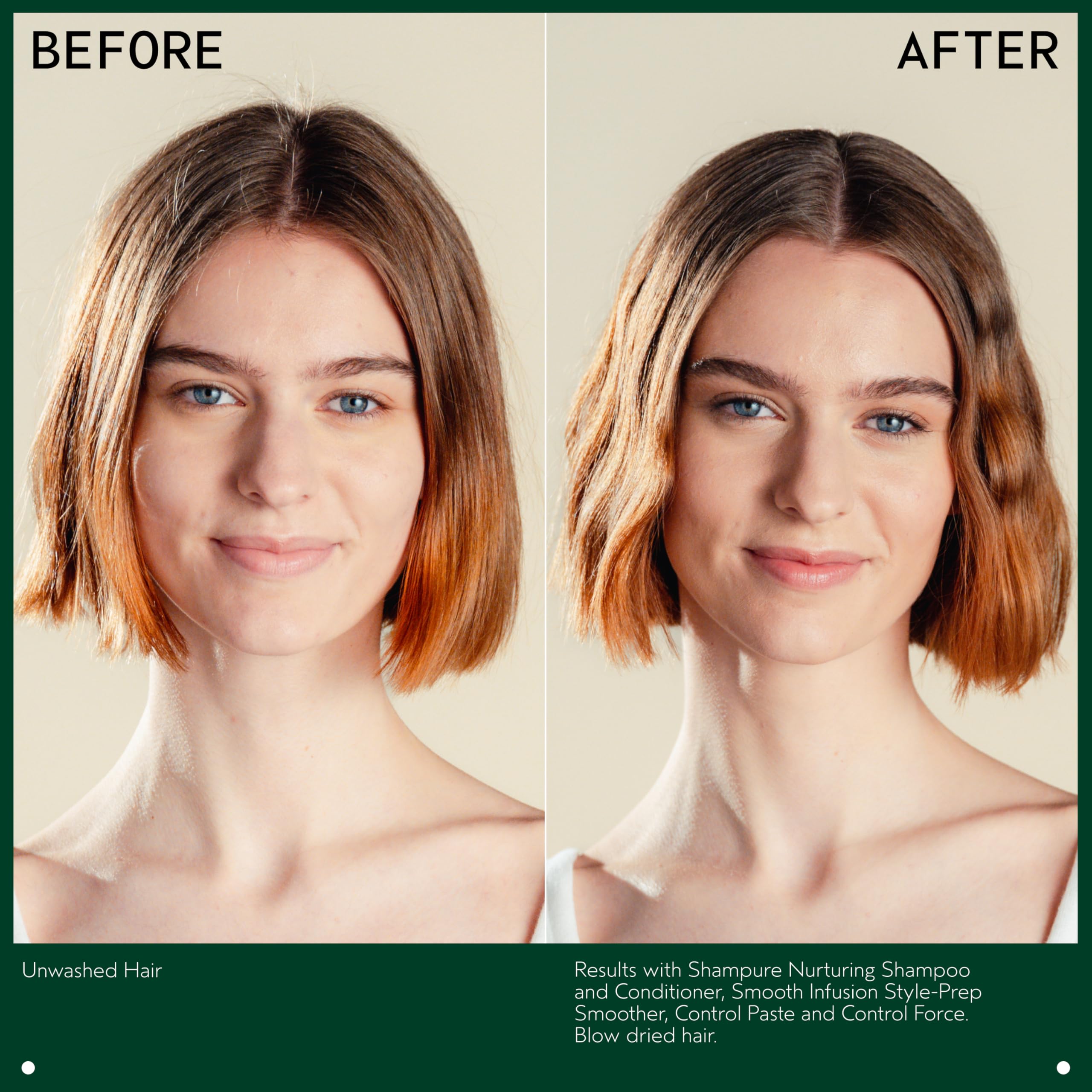 Peinado suave tras aplicar Aveda Shampure Nurturing Conditioner.