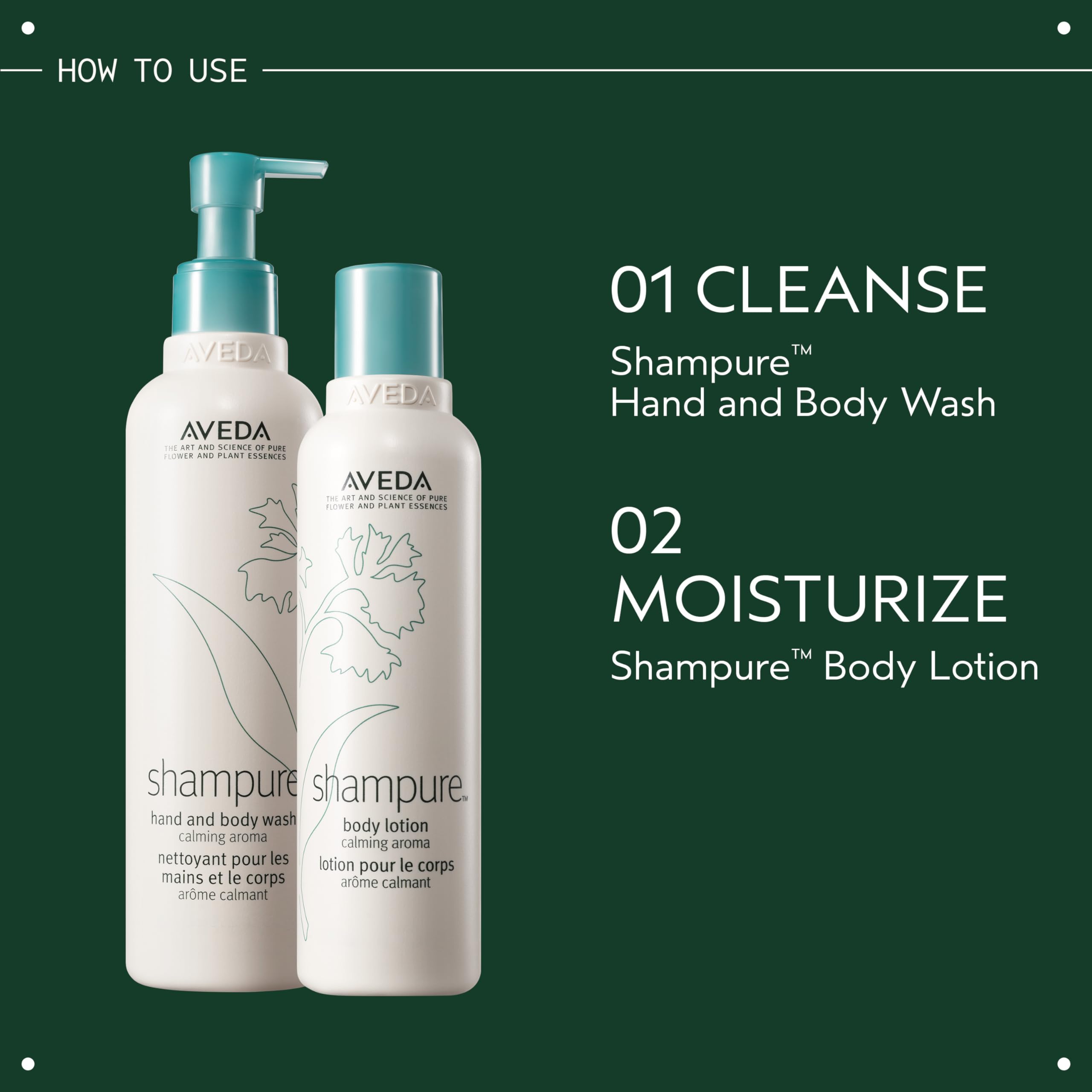 Aveda Shampure packaging box highlights vegan and organic olive oil