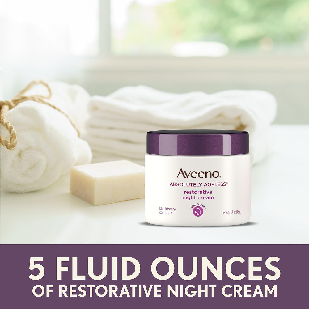 Aveeno Absolutely Ageless outer packaging demonstrates product identity and care promise.