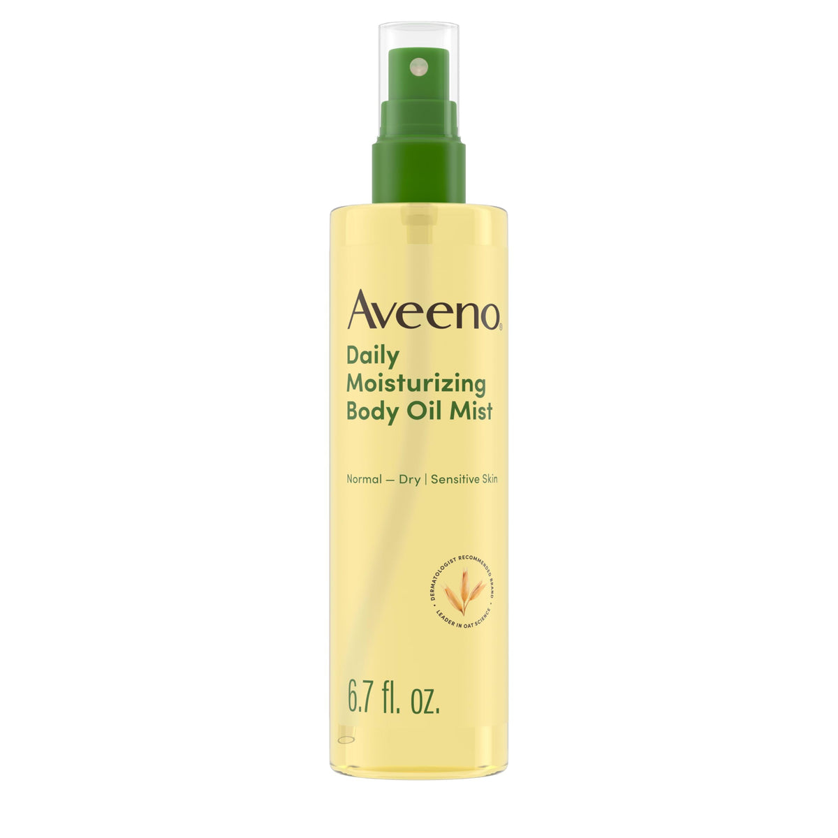 Aveeno Aceite Corporal Seco spray: aplicación suave para piel sensible.