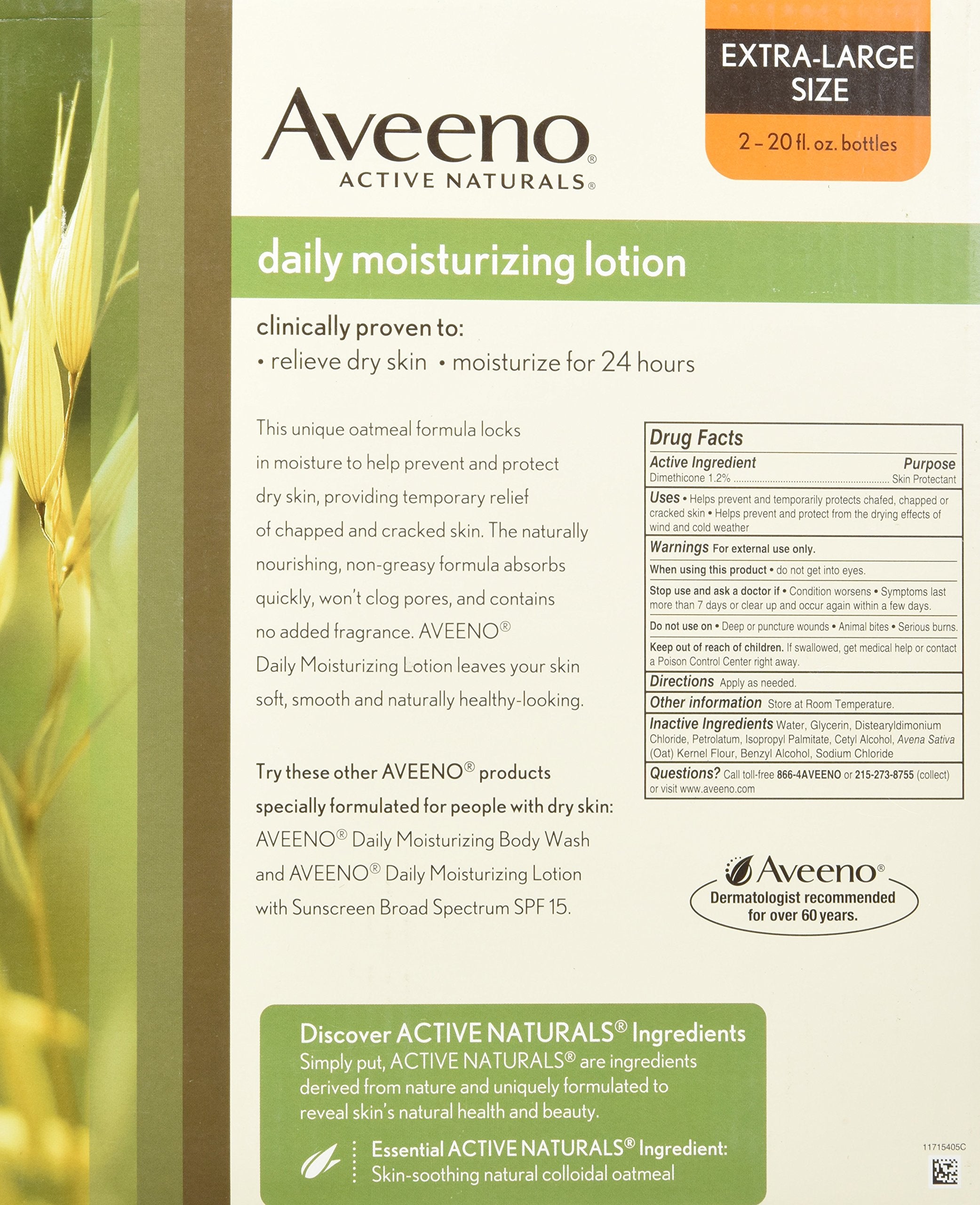 Aveeno Daily Moisturizing Lotion 2-pack pumps for home use and convenience
