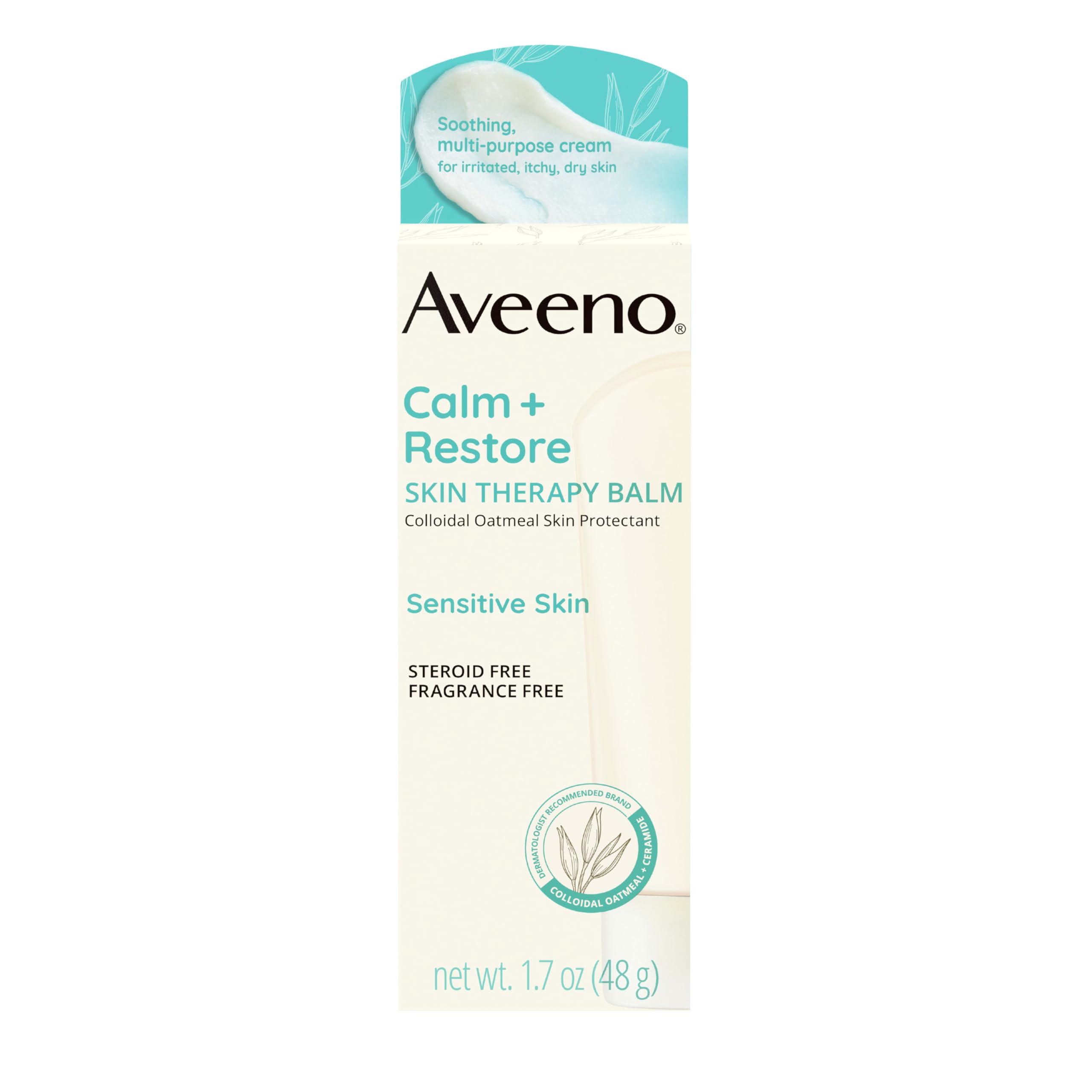 Aplicación rápida de día y noche con Aveeno Calma.