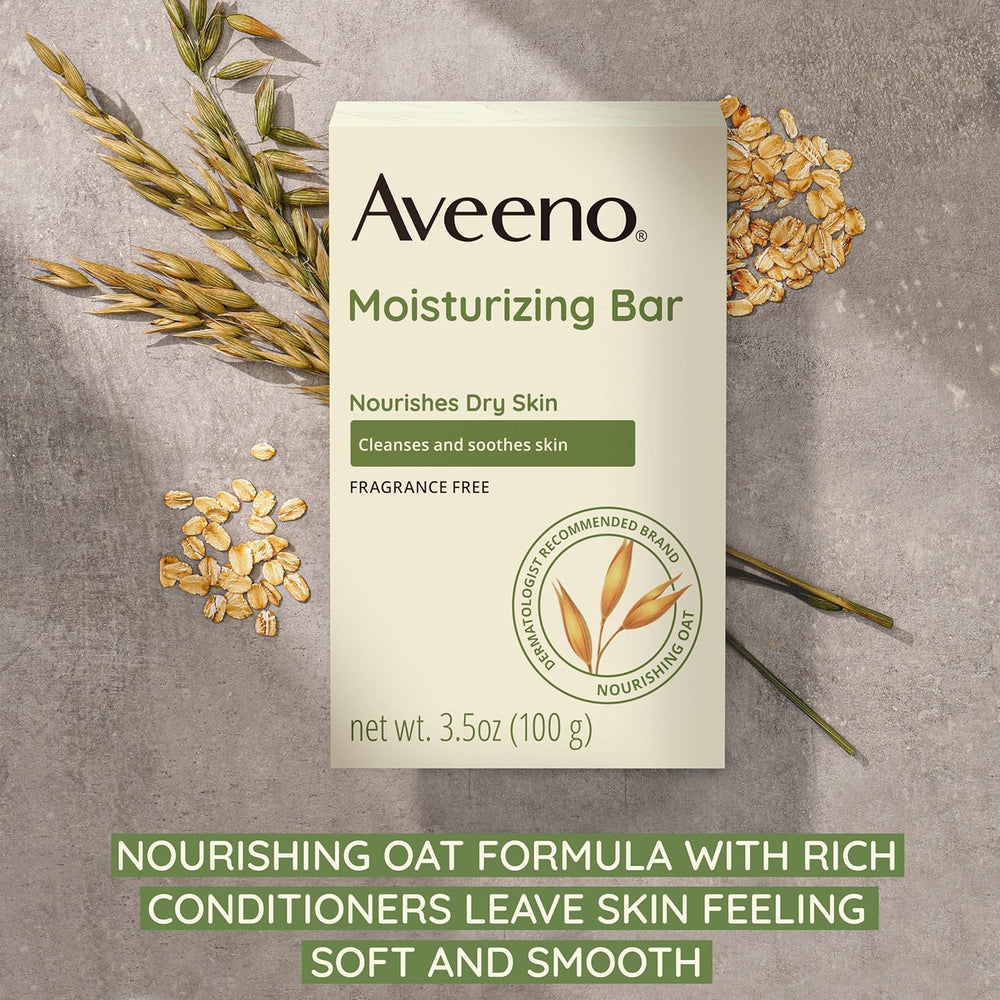 Aveeno Bar Fragancia Cero: fórmula suave para piel sensible.