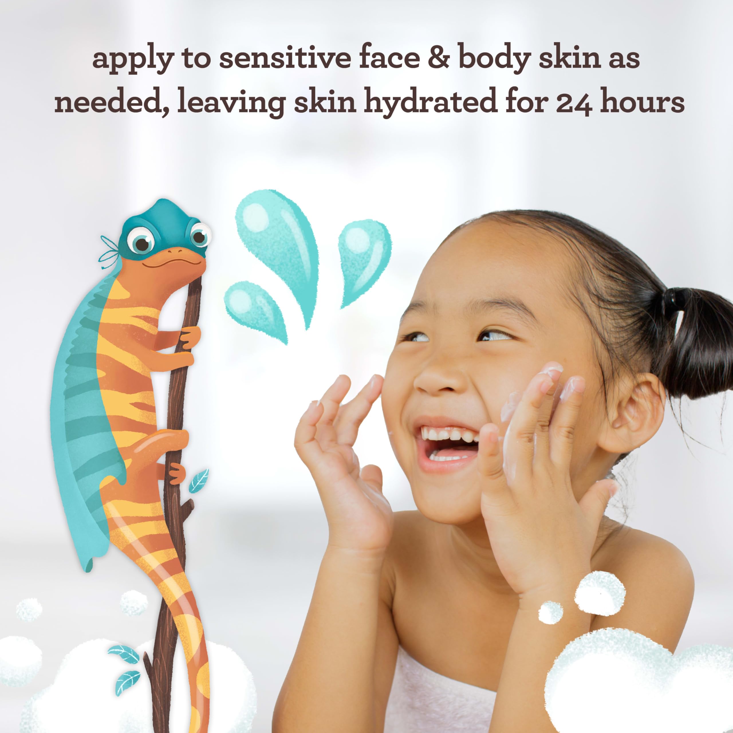 Aplicación rápida de la crema gel para piel sensible, absorción ligera.