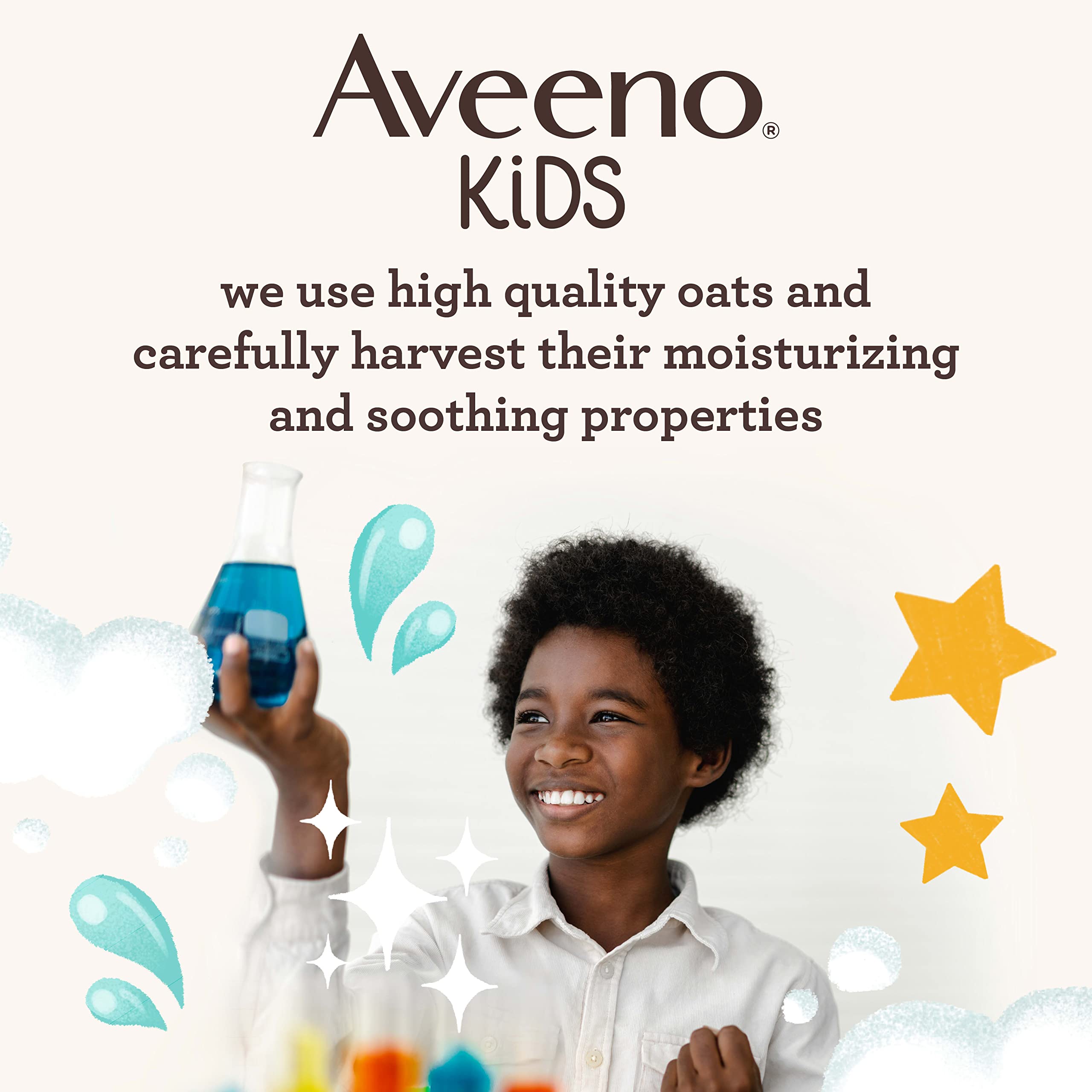 Aveeno Baby uso diario fácil para rostro y cuerpo.