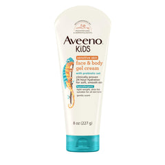 Aveeno Baby gel crema en bote de 8 oz para piel sensible, hidratación suave.