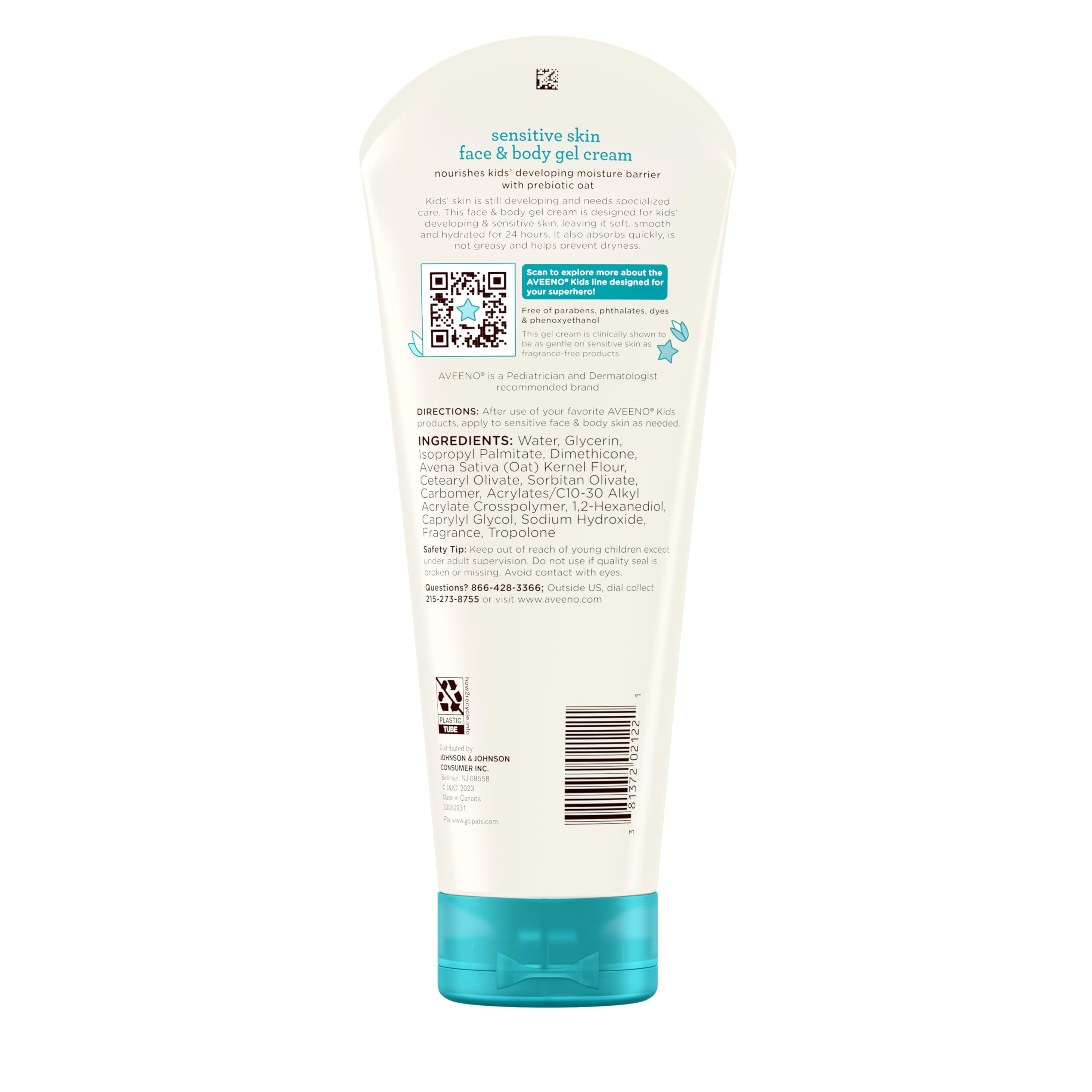 Crema gel para cara y cuerpo de Aveeno Baby, opción suave.