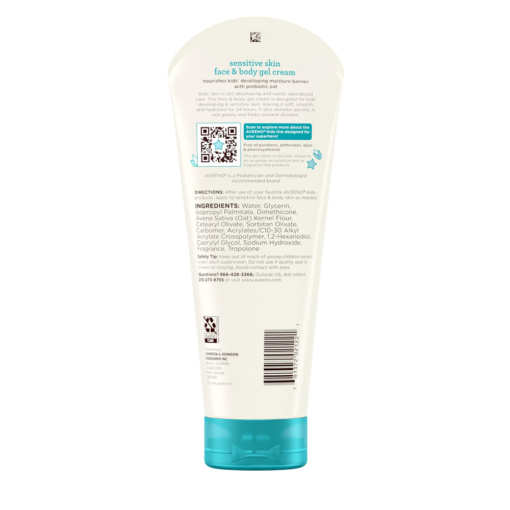 Crema gel para cara y cuerpo de Aveeno Baby, opción suave.