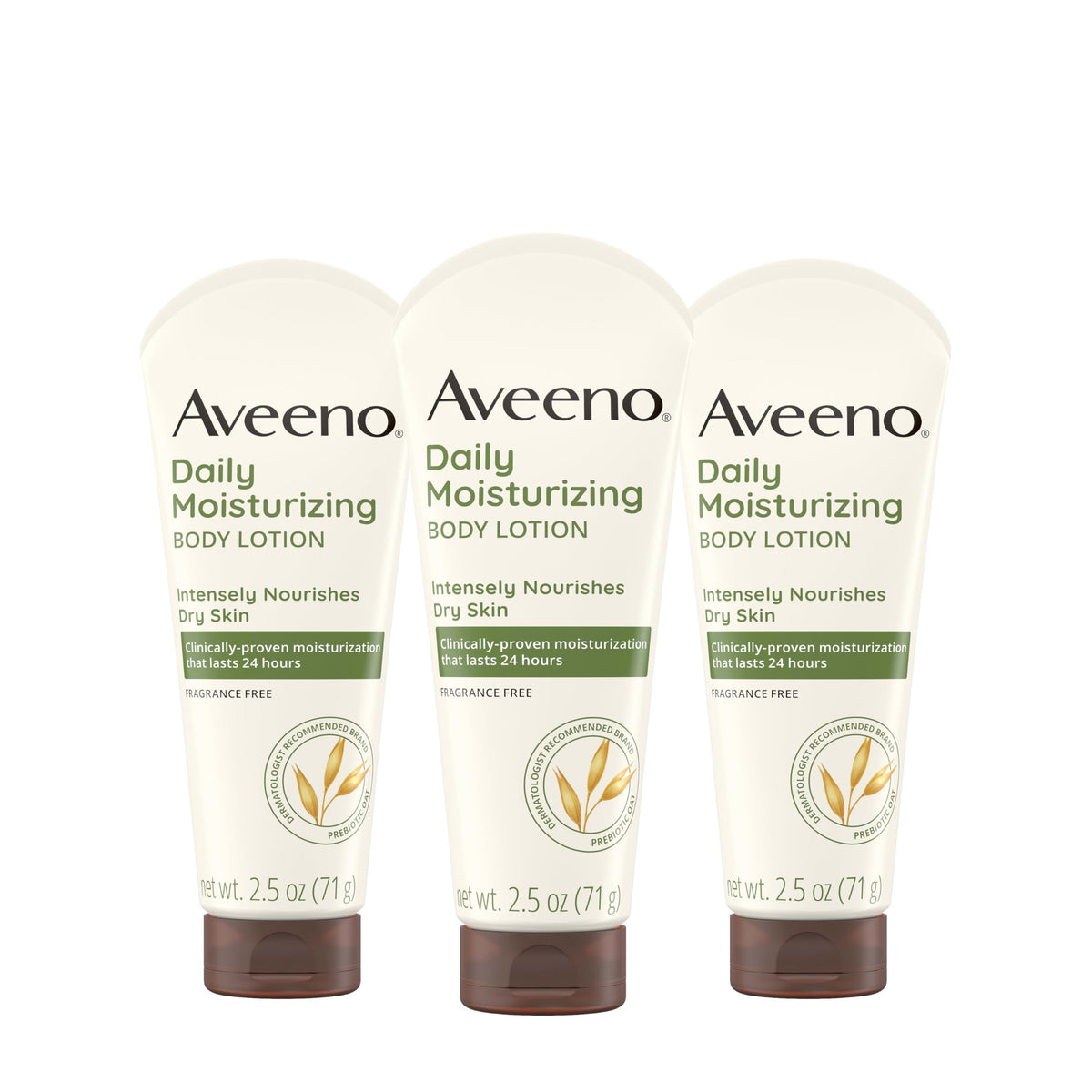 Aveeno, botella sin fragancia para hidratación diaria de la piel.