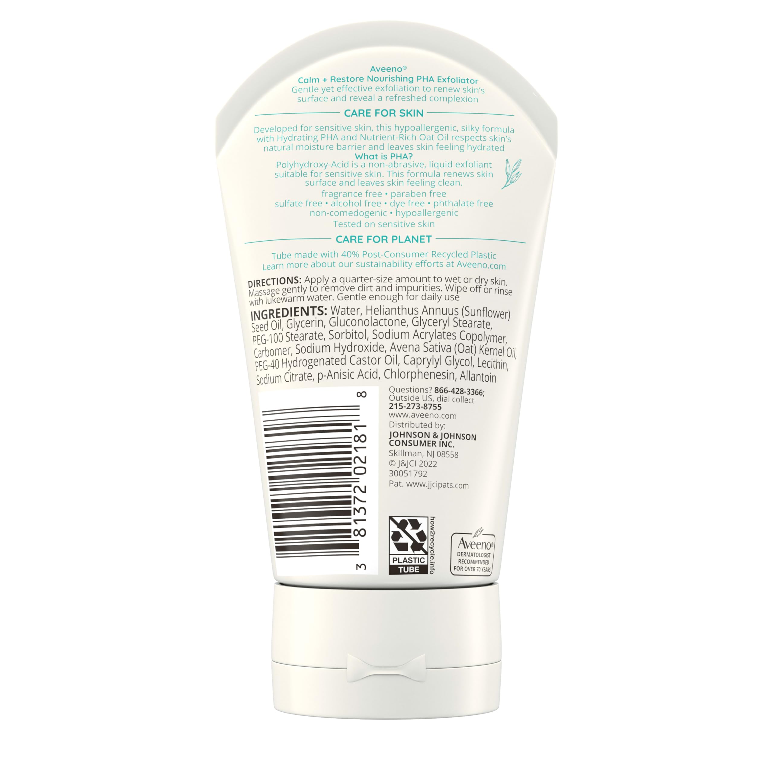 Aveeno Calm + Restore aprobado dermatológicamente, confianza diaria.