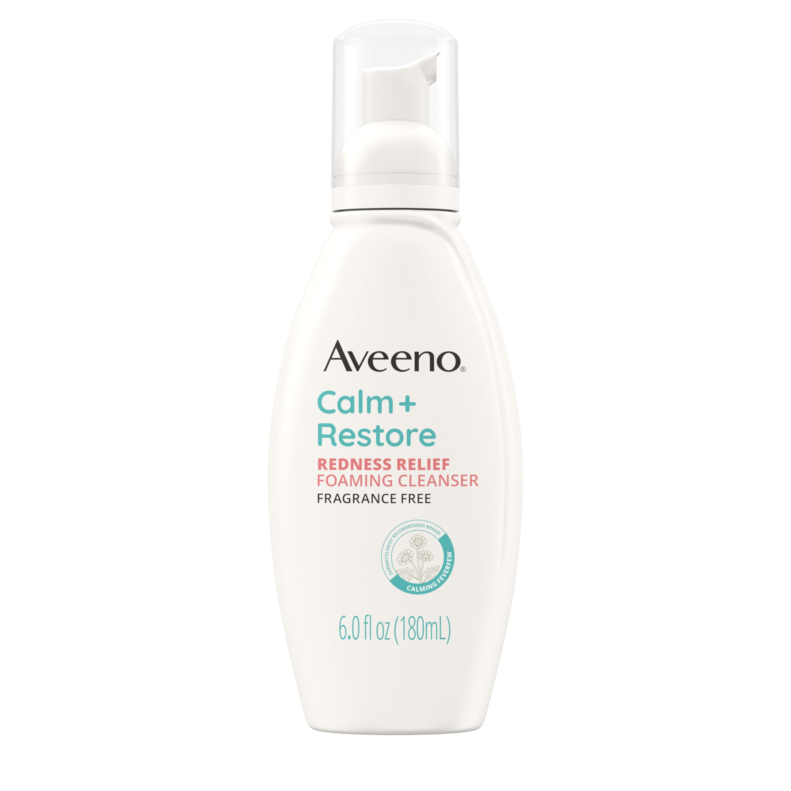 Aveeno Calm + Restore botella con limpiador suave para piel sensible
