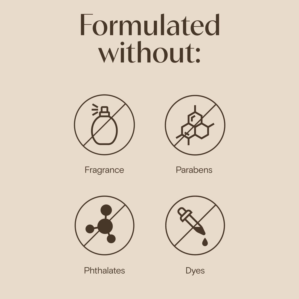 Aveeno Calm and Restore ceramide boost supports moisture barrier.
