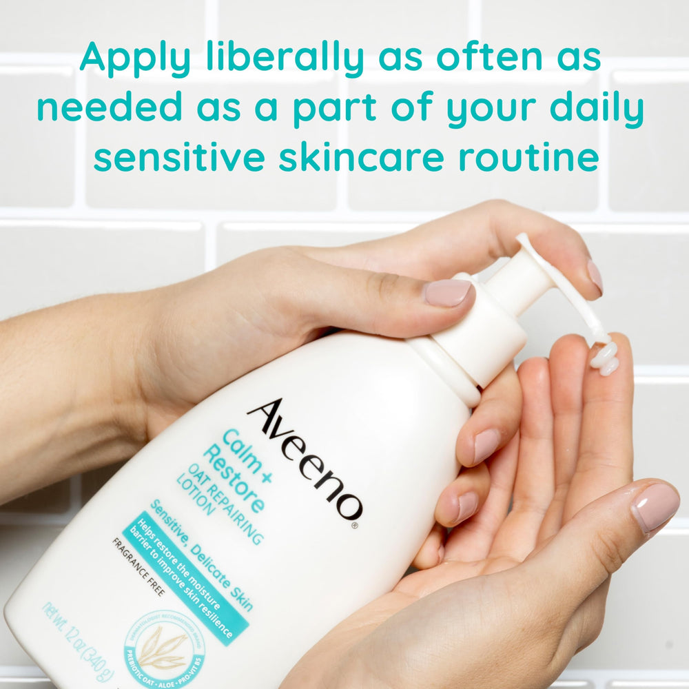 Aplicación suave en brazo con Aveeno Calm Restore