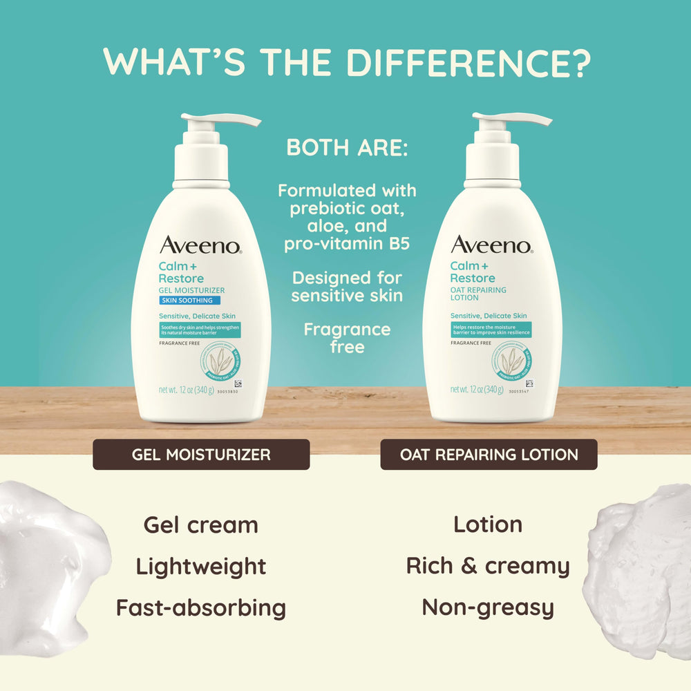Loción Aveeno Calm Restore sin fragancia para piel sensible