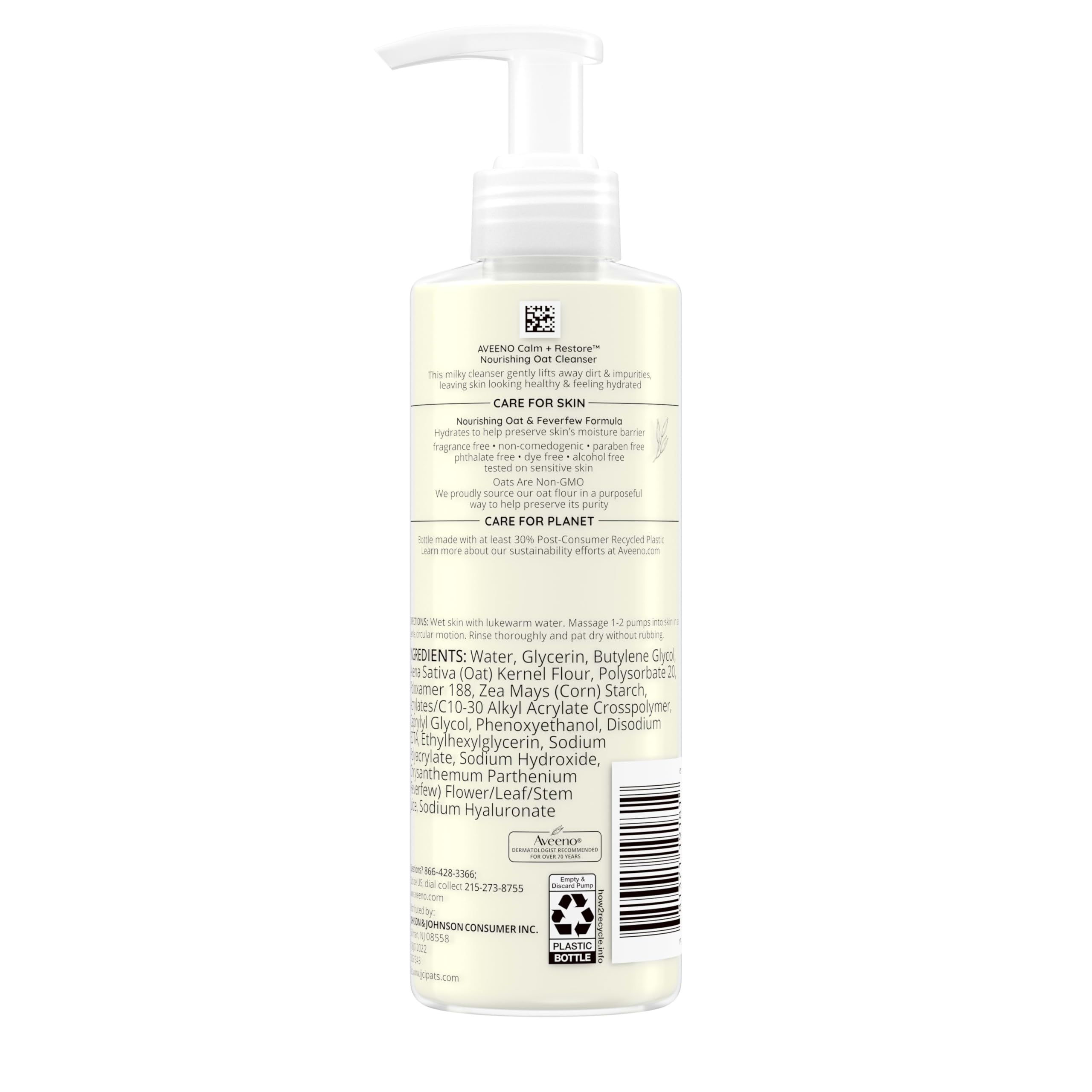 Aveeno Calm + Restore rutina diaria calmante para piel cómoda todo el día.