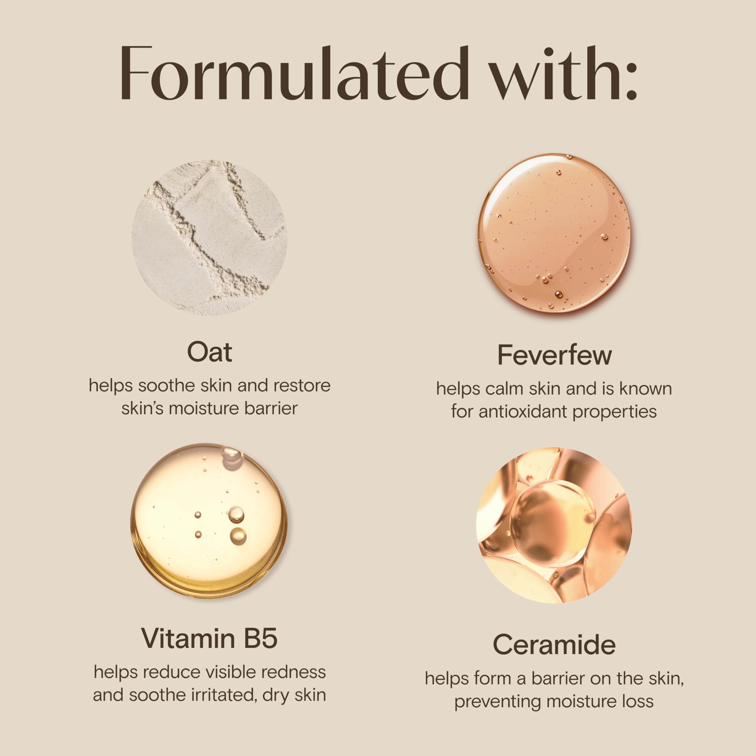 Aveeno Calm and Restore under sunscreen layer demonstrates routine compatibility.