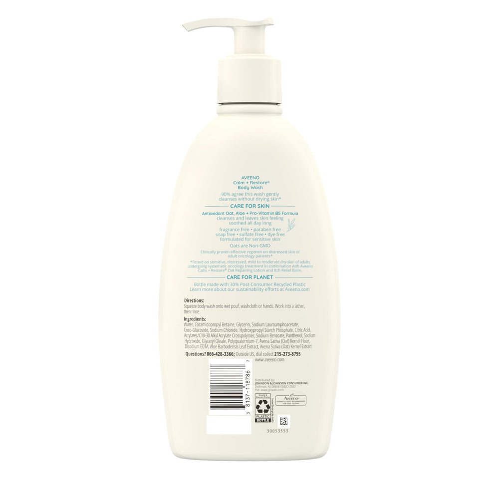 Uso diario recomendado para piel sensible y seca con Aveeno Calm + Restore.
