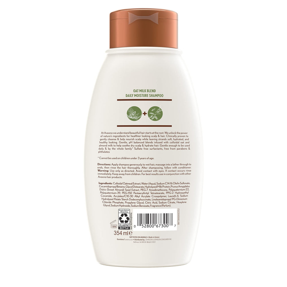 Aveeno Champú Sin Sulfatos: limpieza suave sin irritar el cuero cabelludo.