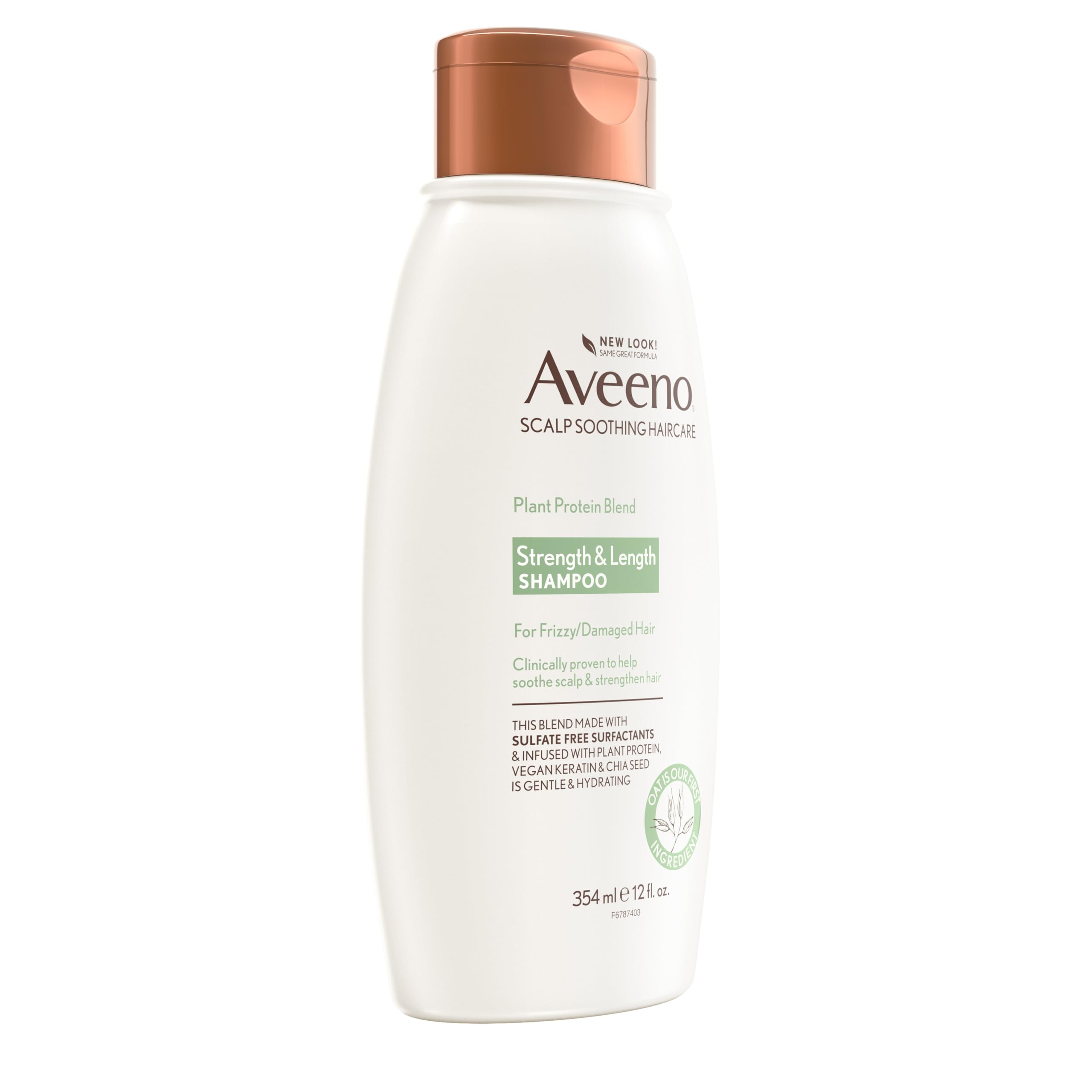 Control del frizz para cabello rizado con Aveeno Plant Protein Blend Shampoo