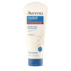 Aveeno Crema Nocturna, tubo, hidrata y calma la piel durante la noche.