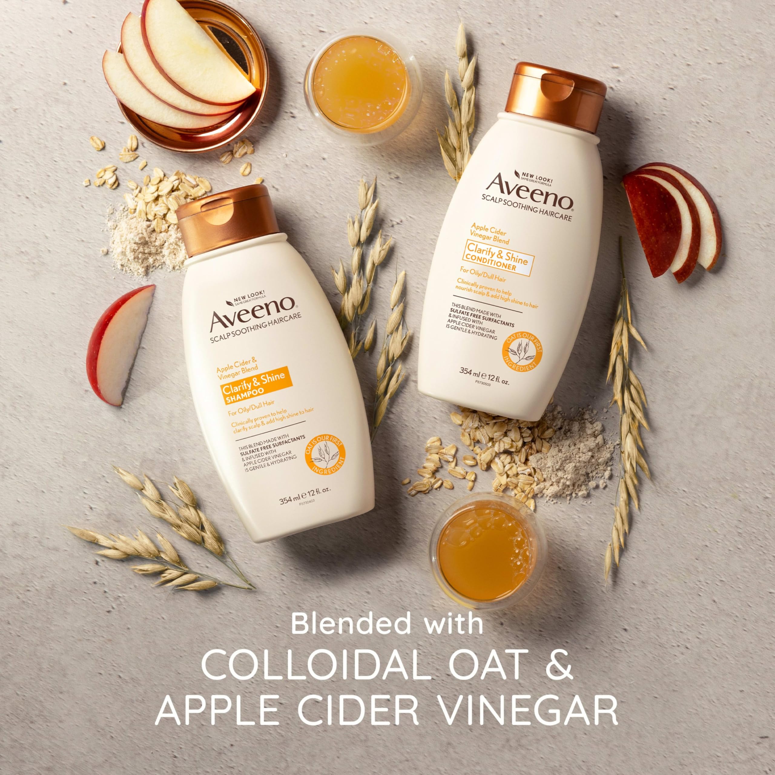 Aveeno champú clarificante: cabello-brillo-saludable para estilo diario