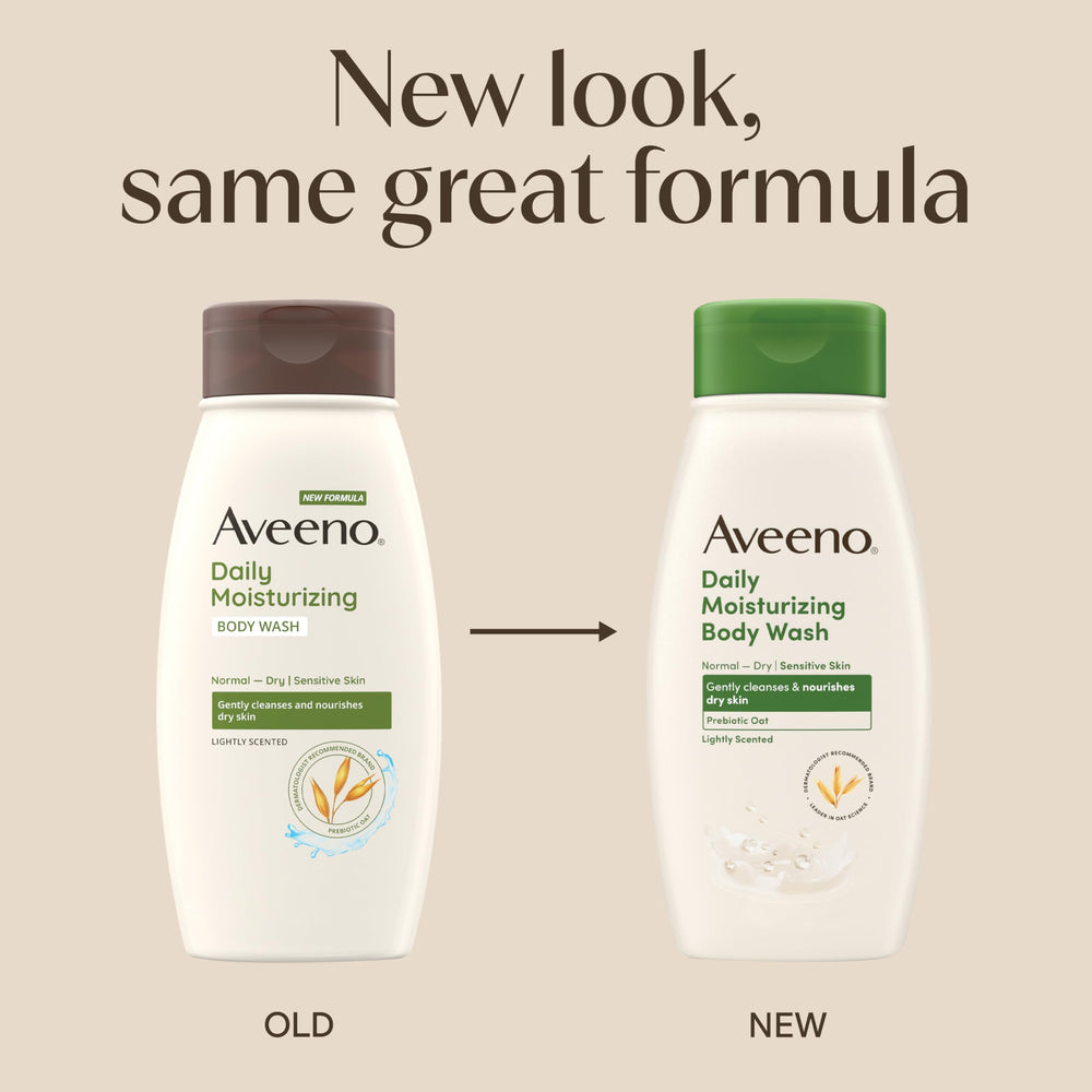 Aveeno Daily Moisturizing Body Wash rich lather demonstrates creamy cleansing