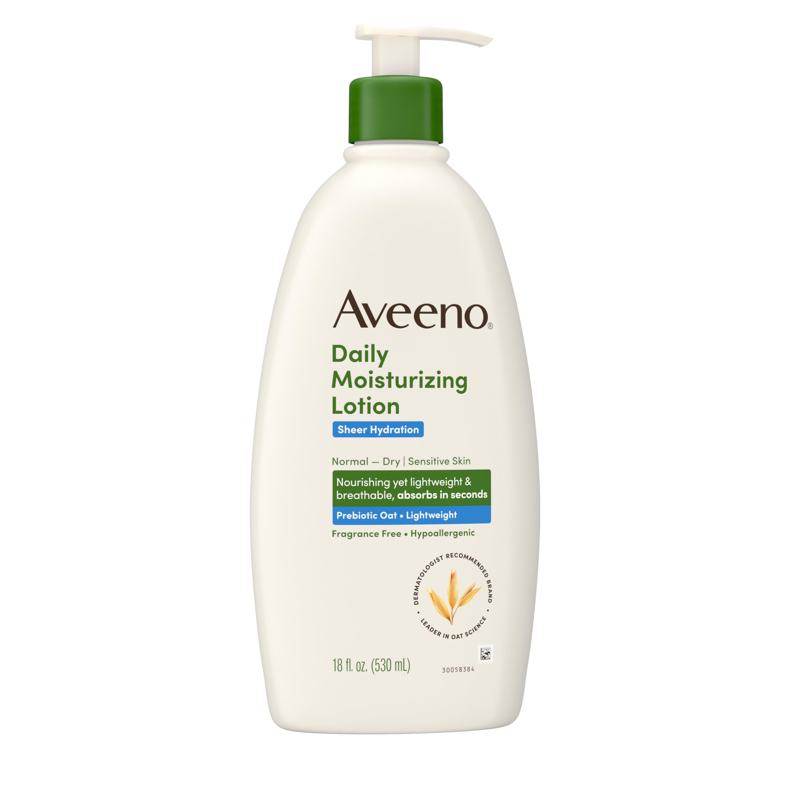 Aveeno daily routine setup features sheer hydration for softer skin.