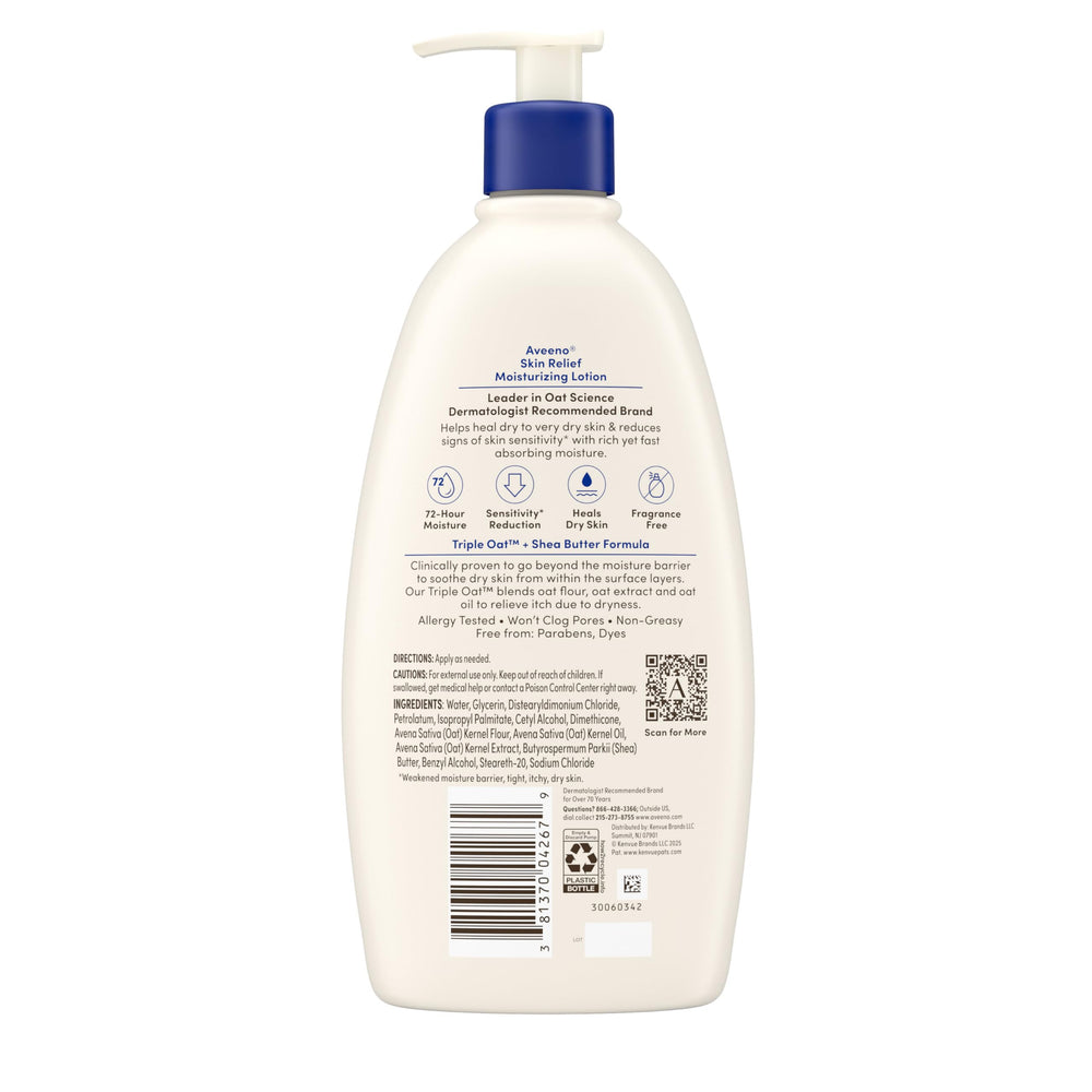 Aveeno dermatologist-recommended brand for over 70 years highlighted.