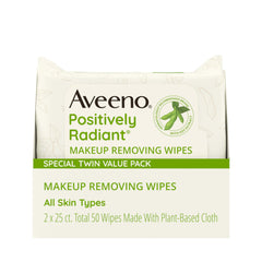 Aveeno desmaquillante húmedas sin alcohol, doble paquete, limpieza suave para la piel.