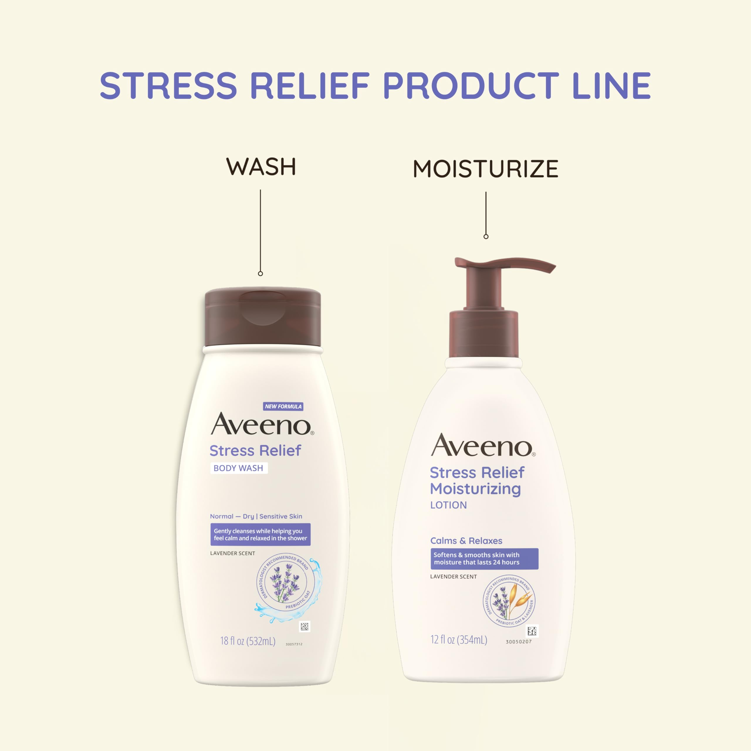 Aveeno diseño envase moderno: fácil de agarrar bajo la ducha