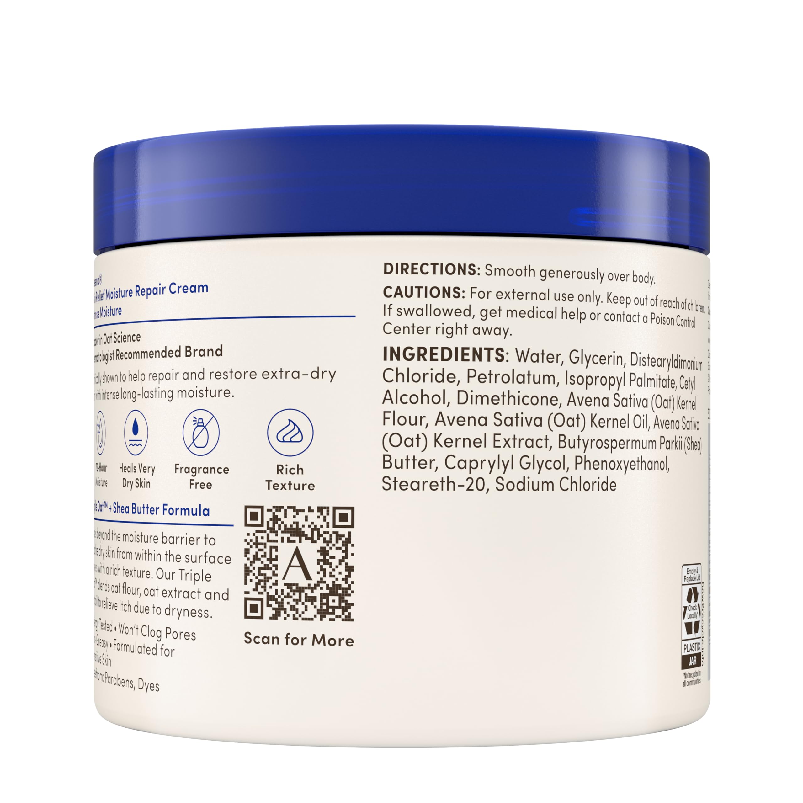 Envase de 325 ml con crema corporal de Aveeno.