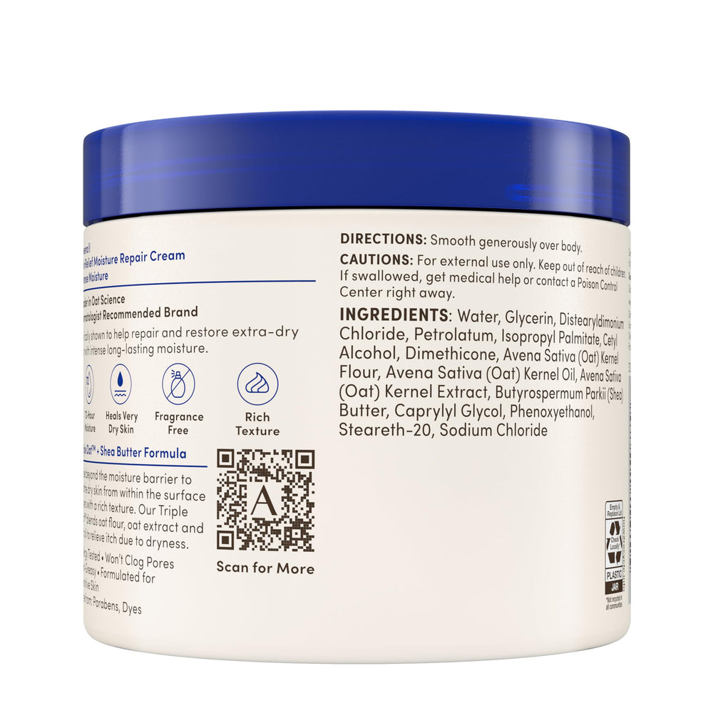 Envase de 325 ml con crema corporal de Aveeno.