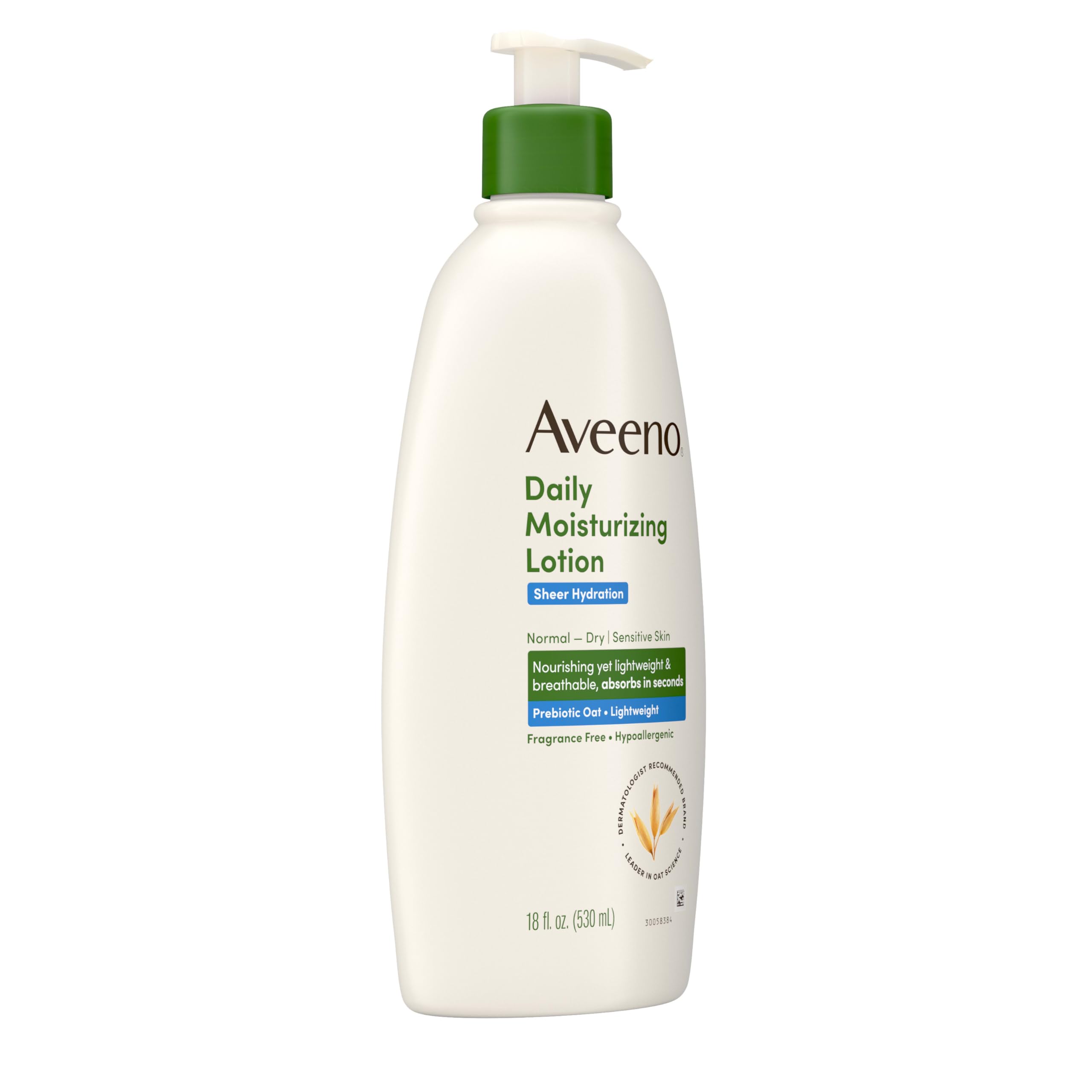 Aveeno lotion swirl demonstrates fast absorption and lightweight feel.