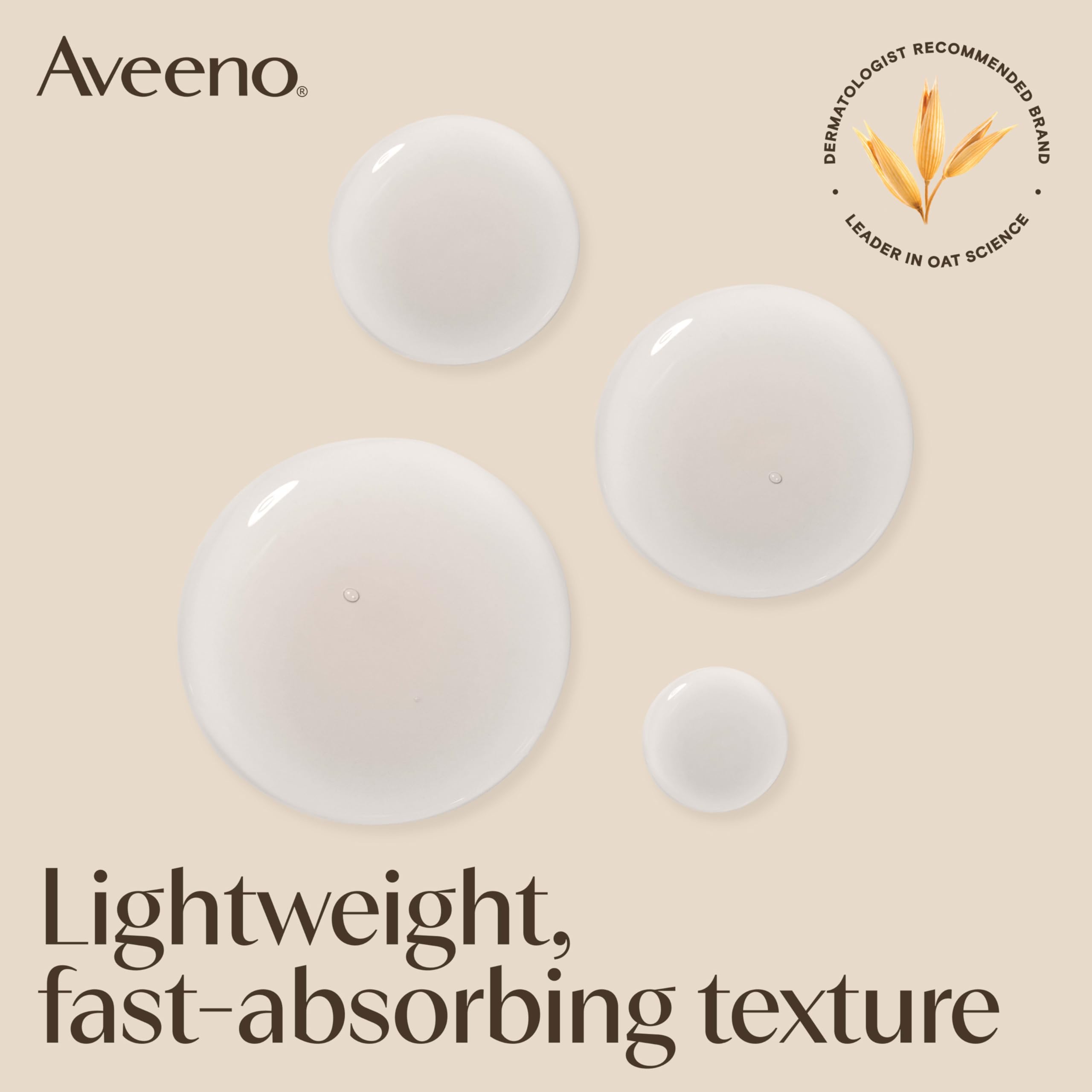 Aveeno fragrance-free label signals gentle care for sensitive skin.