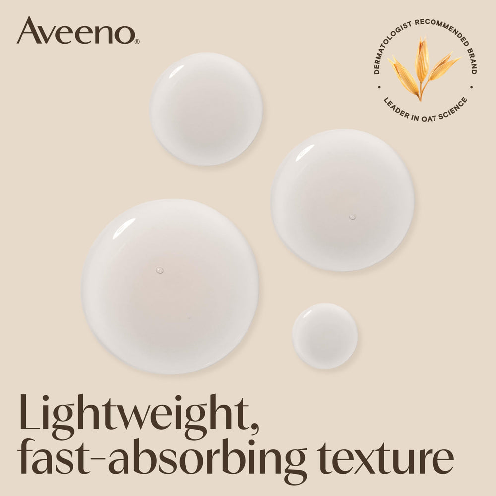Aveeno fragrance-free label signals gentle care for sensitive skin.