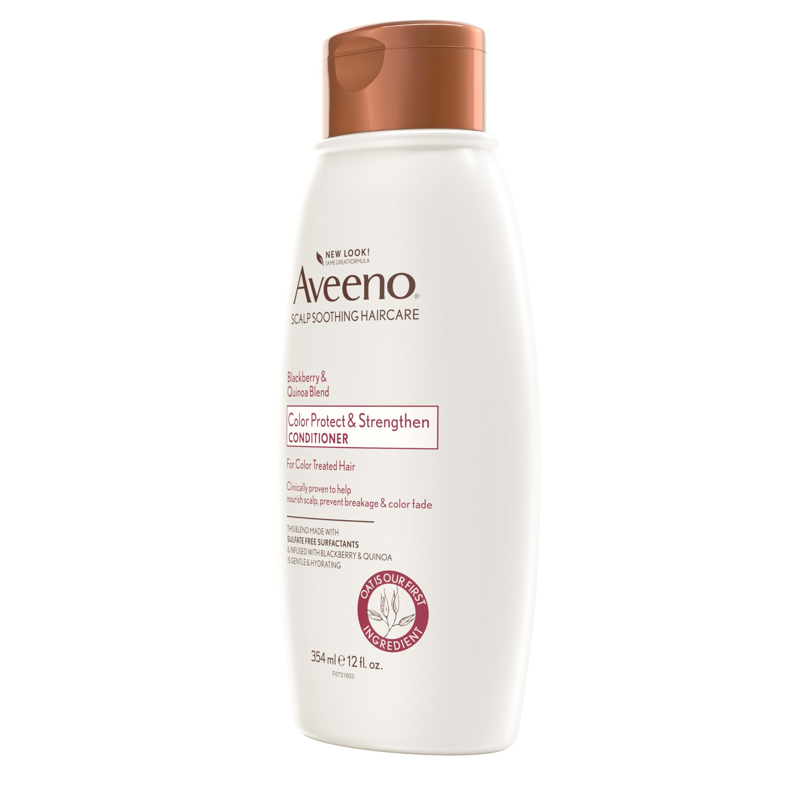 Aveeno Frambuesa Quinoa, nutrición profunda que fortalece desde la raíz.