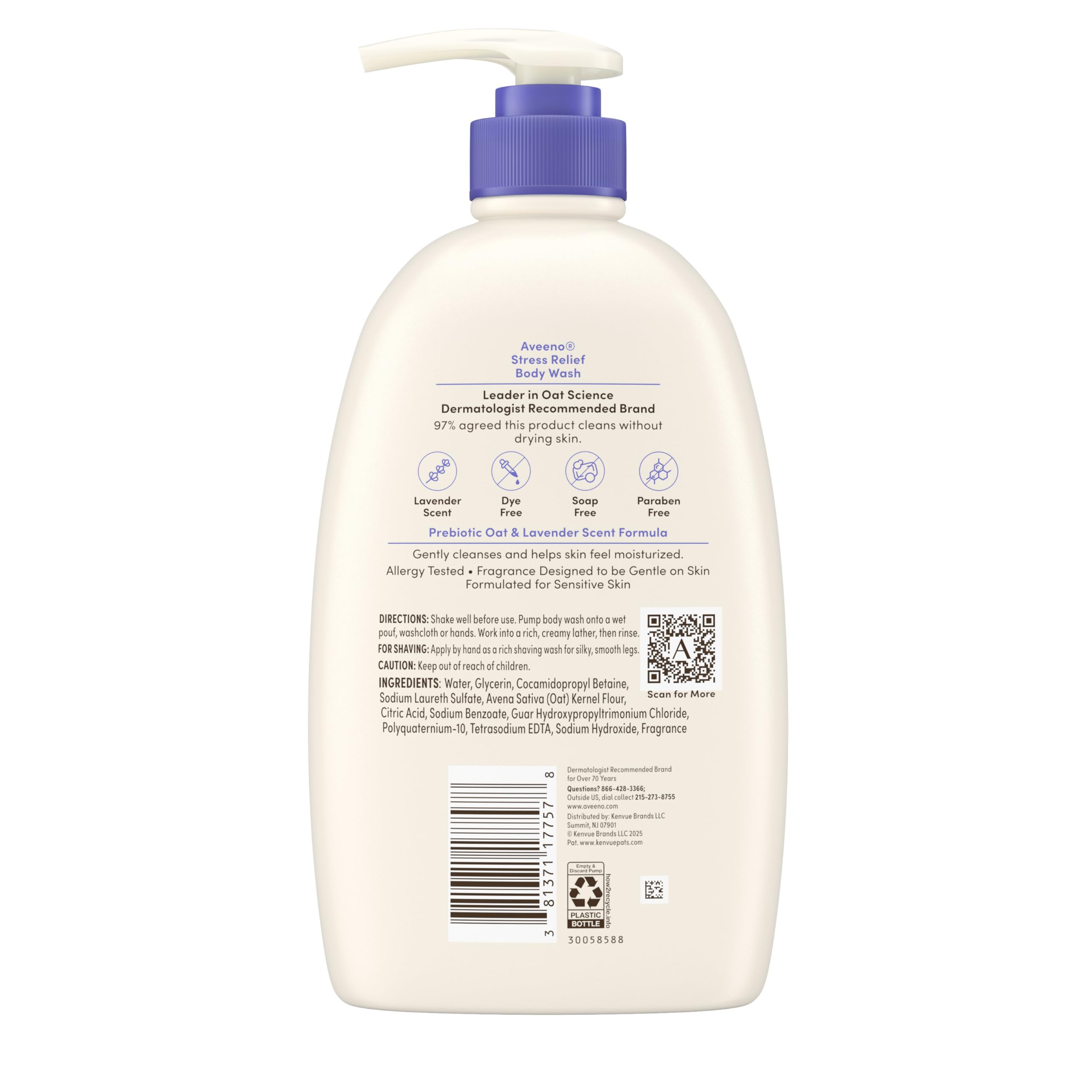 Aveeno frasco 33 oz: gran tamaño para uso diario