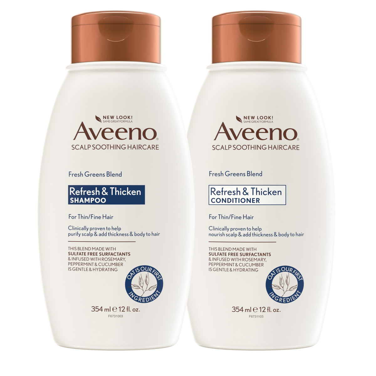 Aveeno Fresh Greens champú-clarificante: limpia suavemente y aporta cuerpo al cabello fino.